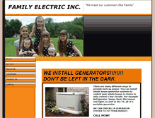 Tablet Screenshot of familyelectricinc.com
